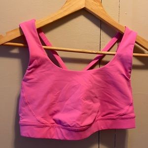 EUC Lululemon Energy Bra (exhale) in pink paradise size 6